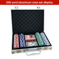 500 PCS Poker Chip Set in Locking Aluminum Briefcase - Texas Hold&