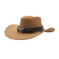 British style Western cowboy hat with raised brim for men and women, ethnic style hat