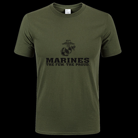Cotton Tactical T-shirt Printing US Marine Corps Memorial US Army Training Physical Fitness Casual T-shirt