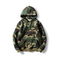 Camouflage hoodie loose hooded long sleeved jacket