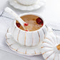 Creative Ceramic Pumpkin Cup, Steamed Egg Cup, Stewed Pot with Cover, Pure White Mini Bird&