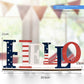 Scene Decoration Wooden English Letters 4th of July Table Print Decorative Ornaments