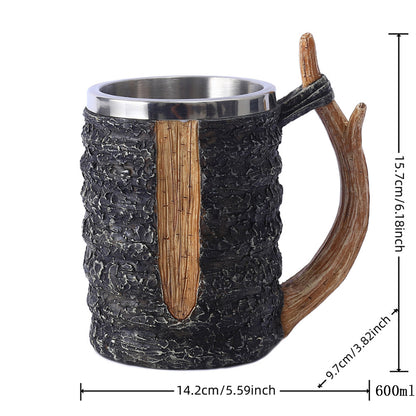 Simulation branch handle mug back to nature log beer cup home cup with creative gifts