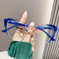 Color blocking anti blue light cat eye flat mirror new style glasses frame fashionable and versatile plain glasses frame