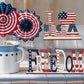Scene Decoration Wooden English Letters 4th of July Table Print Decorative Ornaments
