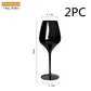 Household Black Crystal Glasses Goblets Wine Glass