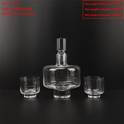 Modern Light Luxury Glass Wine Decanter Cold Water Bottle Decoration Living Room Coffee Table