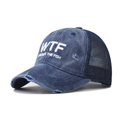 WTF letter baseball cap, men&