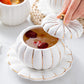 Creative Ceramic Pumpkin Cup, Steamed Egg Cup, Stewed Pot with Cover, Pure White Mini Bird&