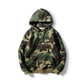 Camouflage hoodie loose hooded long sleeved jacket