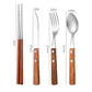 304 Rosewood Knife, Fork, Spoon, Stainless Steel Tableware, Solid Wood Handle, Steak Knife, Fork, Spoon, Dessert Spoon, Chopstic