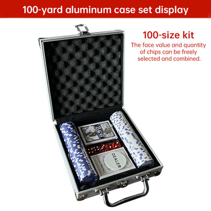500 PCS Poker Chip Set in Locking Aluminum Briefcase - Texas Hold&