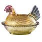 Glass storage jar glass chicken candy snack jar