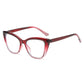 Color blocking anti blue light cat eye flat mirror new style glasses frame fashionable and versatile plain glasses frame