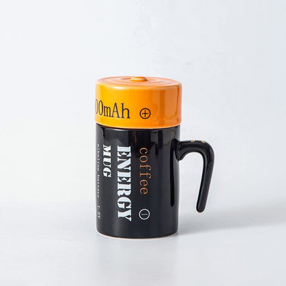 Creative Battery Modeling Cup Novel Ceramic 3D Cup Novelty Netflix Mug Mug Coffee Mug