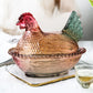Glass storage jar glass chicken candy snack jar
