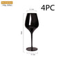 Household Black Crystal Glasses Goblets Wine Glass