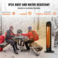 VEVOR Infrared Heater, 1500W Oscillation Electric Space Heater, Patio Heater W 2 Speeds  Timer, Outdoor Outdoor For Bedroom,Studio,Porch,Dining Room,Studio, Stand,31.5 In L, Black