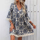 Retro Style Printed Simple Everyday Dress